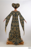  Photos Woman in Historical Dress 2 15th Century a poses blue Gold and dress medieval clothing whole body 0005.jpg